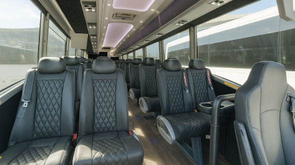 Interior of Charter Bus Company Rancho Cucamonga's 18 Passenger Minibus in Rancho Cucamonga