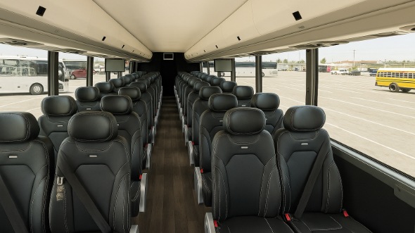 Interior of Charter Bus Company Rancho Cucamonga's 20 Passenger Mini bus in Rancho Cucamonga
