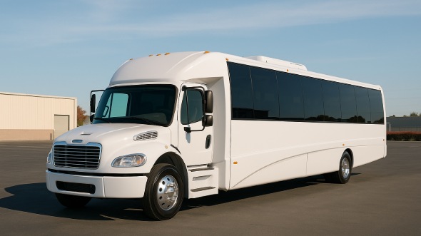 Exterior of Charter Bus Company Rancho Cucamonga's 35 Passenger Minibus in Rancho Cucamonga