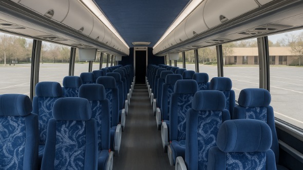 colton 54 passenger charter bus inside
