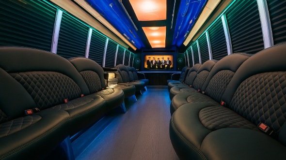 colton party bus rental inside